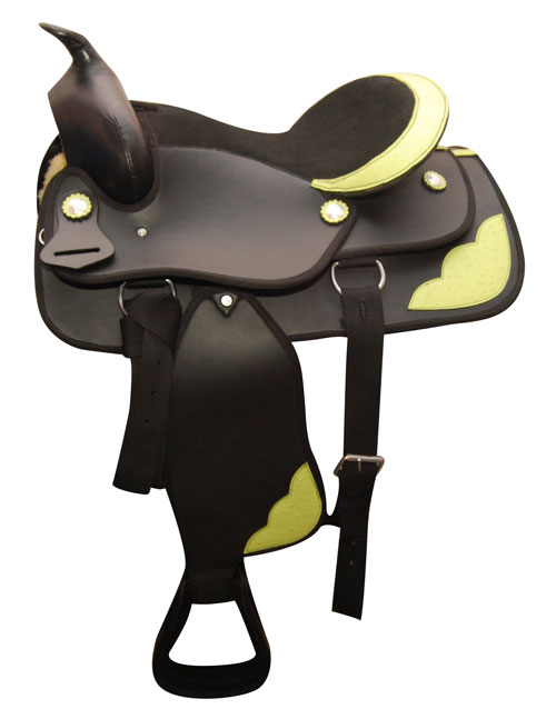 WESTERN SADDLE OSTRICH PRINT